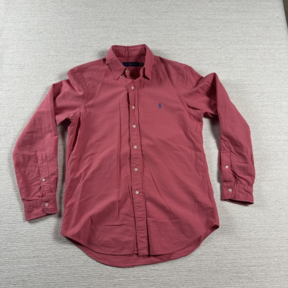 Old Money Preppy Oxford Ralph Lauren Button Down Shirt Pink Pony Logo SP Classic